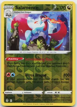 Salamence 109/203 Holo Rare Evolving Skies Pokemon Reverse Holo Near Mint - Image 1