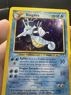 Pokemon TCG Kingdra 8/111 Neo Genesis Unlimited Holofoil MP - Image 3