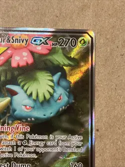 Venusaur & Snivy GX SM229 Full Art Holo Card - Image 3