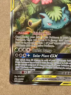 Venusaur & Snivy GX SM229 Full Art Holo Card - Image 5