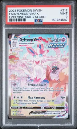 2021 POKEMON SWORD & SHIELD EVOLVING SKIES SECRET FULL ART/SYLVEON VMAX PSA 9 - Image 1