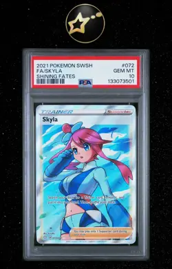 Pokemon TCG Skyla Full Art Holo - 072/072 Shining Fates - PSA 10 - Image 1