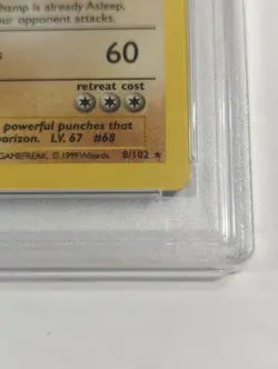 1999 Pokemon Machamp 1st Ed Shadowless Holo 8/102 PSA 6 - Image 4