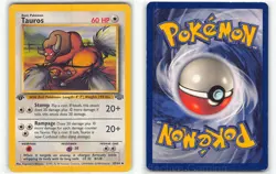 Tauros 47/64 Uncommon Jungle Pokemon 1st Edition LP Himeno - Image 3