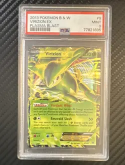 PSA 9 2013 Pokemon Plasma Blast Virizion EX 9/101 Holo Ultra Rare - Image 1