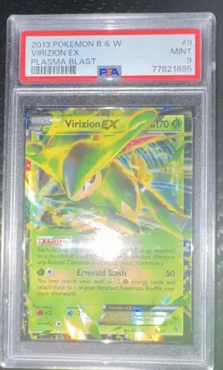 PSA 9 2013 Pokemon Plasma Blast Virizion EX 9/101 Holo Ultra Rare - Image 3