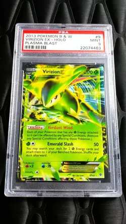 2013 Pokemon Virizion EX 9/101 plasma blast psa 9 - Image 1