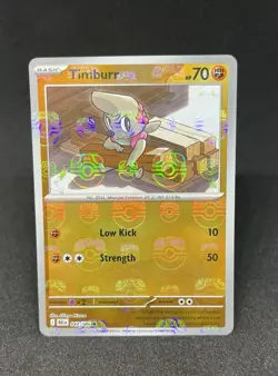Pokemon Timburr (Master Ball Pattern) 047/086 Black Bolt Holo Pack Fresh - Image 1