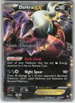 DARKRAI EX (JASON KLACZYNSKI) 63/108 ULTRA RARE WORLD CHAMPIONSHIP DECKS NM - Image 1
