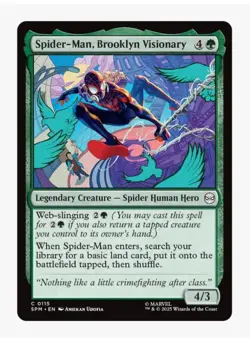 Spider-Man, Brooklyn Visionary (Miles Morales) | MTG Marvel Crossover | EDH | NM - Image 1