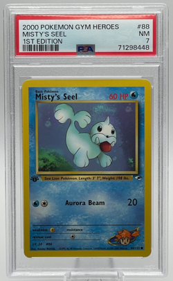 2000 POKEMON GYM HEROES #88 MISTY'S SEEL 1ST EDITION PSA 7 NM - Image 1