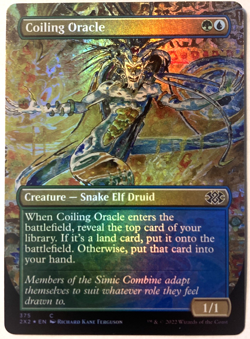 MTG Coiling Oracle (Borderless Foil) Double Masters 2022 375 NM - Image 1