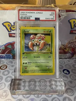 Pokemon PSA 9 MINT Paras 59/64 Jungle 1st Edition Common tcg_stockpile tcg_stock - Image 2