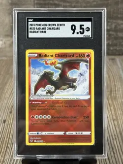 Pokemon 2023 Radiant Charizard Crown Zenith 020/159 Trading Card SGC 9.5 - Image 1
