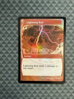 MTG Lightning Bolt #1 Foil Future Sight Rare Secret Lair Drop Series (SLD) - Image 1