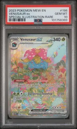 Venusaur ex 198/165 Pokemon 151 198 Special Illustration Rare GEM MINT PSA 10 - Image 1