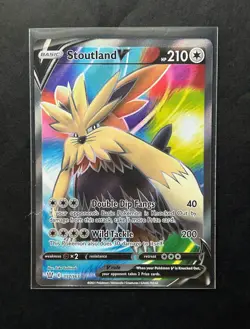 Pokemon 2021 - Stoutland V Full Art Holo - SWSH05 Battle Styles 157/163 - NM - Image 1