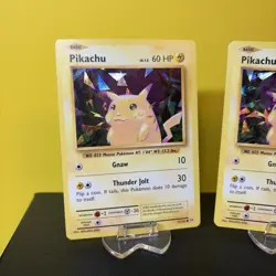 Pikachu (Cracked Ice Holo) 35/108 x2 Rare Deck Exclusives Pokemon Holo NM LP/NM - Image 2
