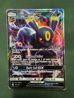 Pokemon Umbreon GX Holo Ultra Rare Card SM Base Set 80/149 - Image 1