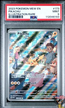 Pikachu 173/165 Illustration Rare 151 Pokemon PSA 9 - Image 3