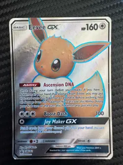 Pokemon TCG Eevee GX SM242 Promo Holo English 2020 Basic 160 HP Card - Image 1