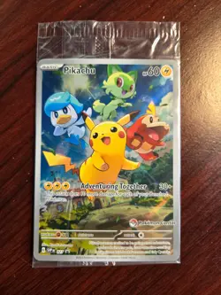 Sealed Pikachu Pokemon Center Promo SVP 027 Paldea Evolved PC ETB Pokemon TCG - Image 1