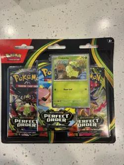Perfect Order TCG Build & Battle & 3 Pack Blister Chikorita Promo Factory Sealed - Image 3