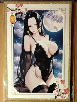 Boa Hancock One Piece Illustration A6 Art Board - Image 1