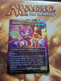 Amy Rose Rainbow Foil Sonic The Hedgehog Secret Lair - MTG - NM - Image 1