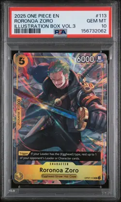 2025 ONE PIECE PROMOS RORONOA ZORO #113 PSA 10 - Image 1