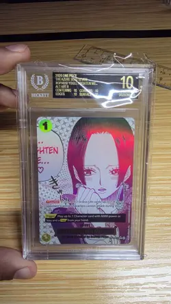 One Piece CCG Boa Hancock You’ll Frighten Me… Beckett 10 Pristine Black Label - Image 1