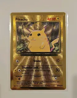 Pikachu Metal Gold Card Pokemon 25th Anniversary Celebrations 58/102 Promo M/NM - Image 1
