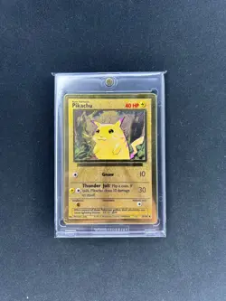 Pikachu Metal Gold Card Pokemon 25th Anniversary Celebrations 58/102 Promo - Image 1
