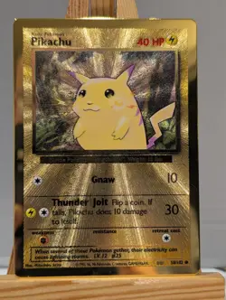 Pikachu - Metal Gold Card UPC Pokemon 25th Anniversary Celebrations 58/102 Promo - Image 1
