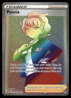 Pokemon Cards Peonia 219/198 Chilling Reign Rainbow Rare NM - Image 1
