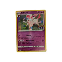 Sylveon 35/78 Pokemon Go Set Holo Rare Pokemon Card TCG 2022 - Image 1