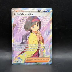 Pokemon Scarlet & Violet Erika's Invitation Trainer Holo Card 196/165 - Image 1