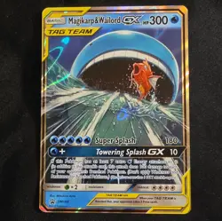 Pokemon Magikarp & Wailord GX SM166 Promo Holo TAG TEAM Card English 300 HP - Image 1
