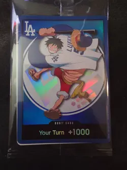 ONE PIECE X DODGERS PROMO MONKEY D LUFFY DON CARD 2026 Limited Rare New Sealed - Image 2