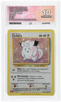 ACE 10 Clefairy Holo Classic 013/034 Ace Label Graded Card - Image 1