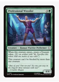 Professional Wrestler (Crusher Hogan)|MTG Marvel Crossover |Spider-Man Origin NM - Image 1