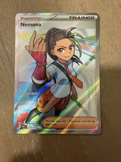 Pokemon Nemona 229/091 Paldean Fates Full Art Ultra Rare Card - Image 1