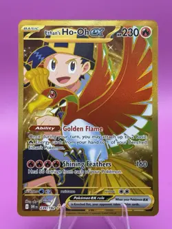 Pokemon TCG Ethan's Ho-Oh EX Gold Holo Card 239/182 Sv10: Destined Rivals - Image 1