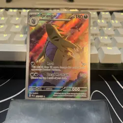 Pokemon TCG Tyranitar Scarlet & Violet Paldea Evolved Holo Card 222/193 IR - Image 1