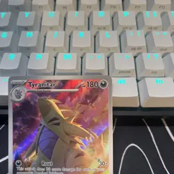 Pokemon TCG Tyranitar Scarlet & Violet Paldea Evolved Holo Card 222/193 IR - Image 3