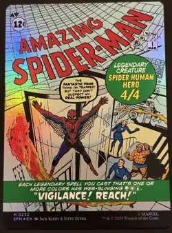 MTG Marvel's Spider-Man Peter Parker 0232 Comic (Showcase) Foil Mythic Clean! - Image 2