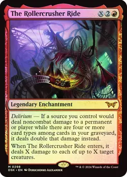 The Rollercrusher Ride #298 Foil Duskmourn: House of Horror NM MTG - Image 1