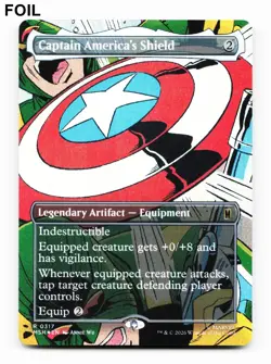 Captain America's Shield (0317) (Borderless) - FOIL - [Marvel Super Heroes] MTG - Image 1