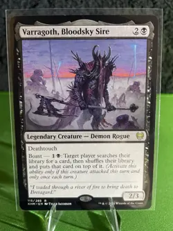 🩸 Varragoth, Bloodsky Sire (115/551) – Kaldheim MTG Rare Demon Rogue 🔥 - Image 1