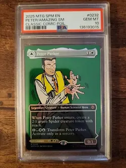 MTG Spider-Man Peter Parker/Amazing Spider-Man Classic Comic Foil M0232 PSA 10 - Image 1